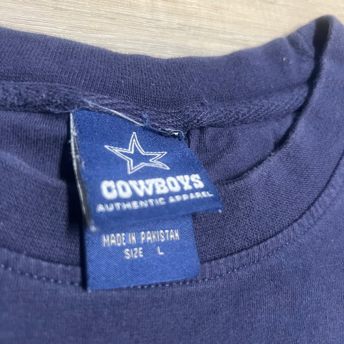 (L) 00s VINTAGE PUFF PRINT DALLAS COWBOYS TEE
